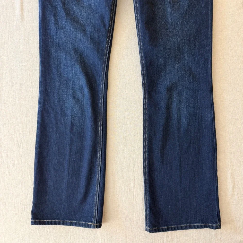 Chico's Platinum Embellished Dark Wash Straight Leg Jeans Women 0.5 (US 6)